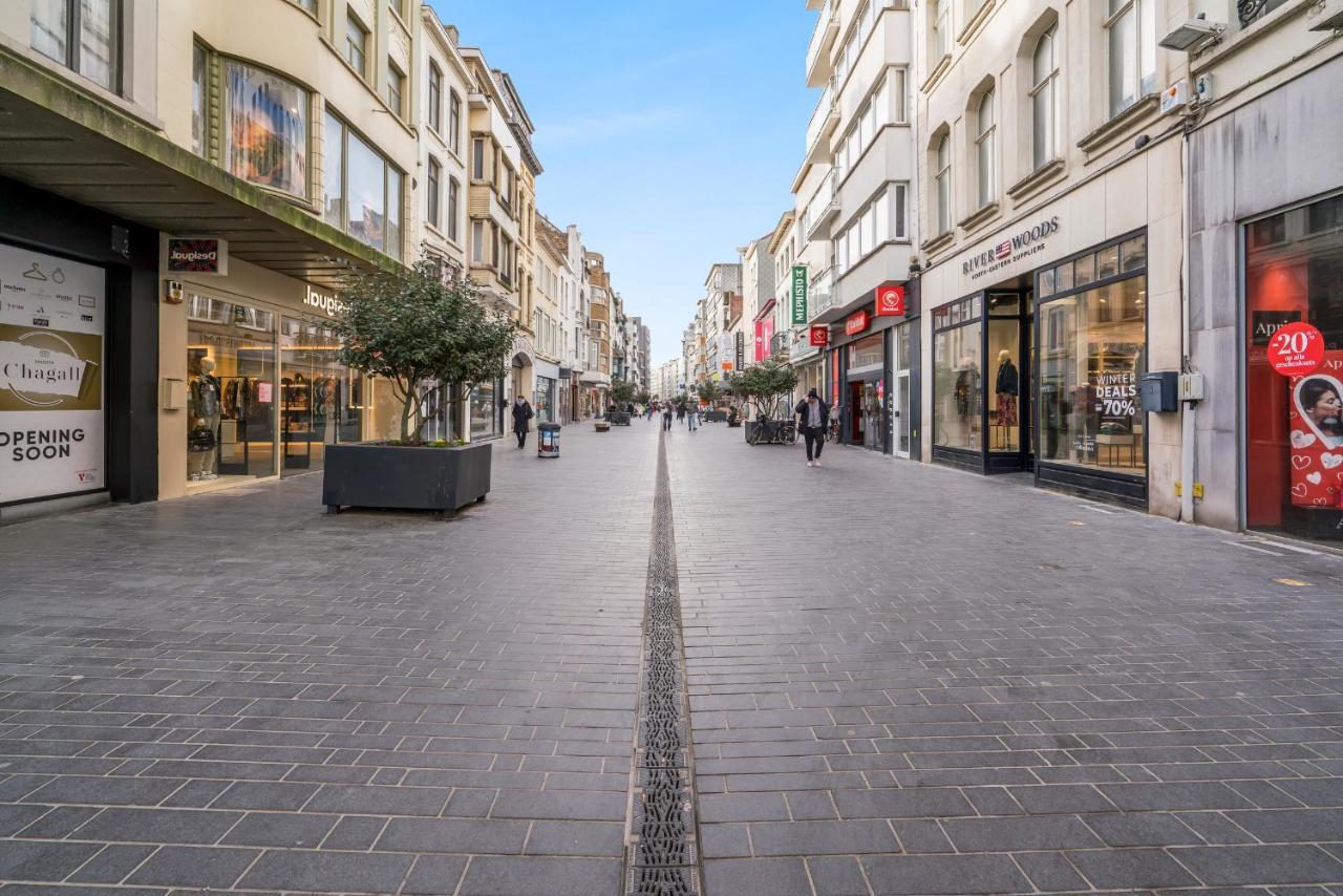 Ruim En Warm Appartement In De Winkelstraat Van Oostende Zewnętrze zdjęcie